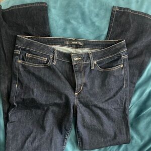 Joe's Jeans dark blue curvy bootcut jeans.